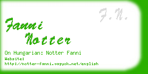 fanni notter business card
